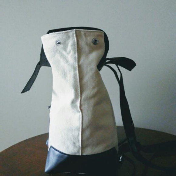 NWOT DEUX LUX Backpack Vegan Leather Canvas - Picture 5 of 8